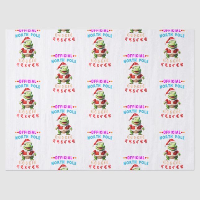 Official North Pole Cookie Tester Giant Christmas Tissue Paper (Front)