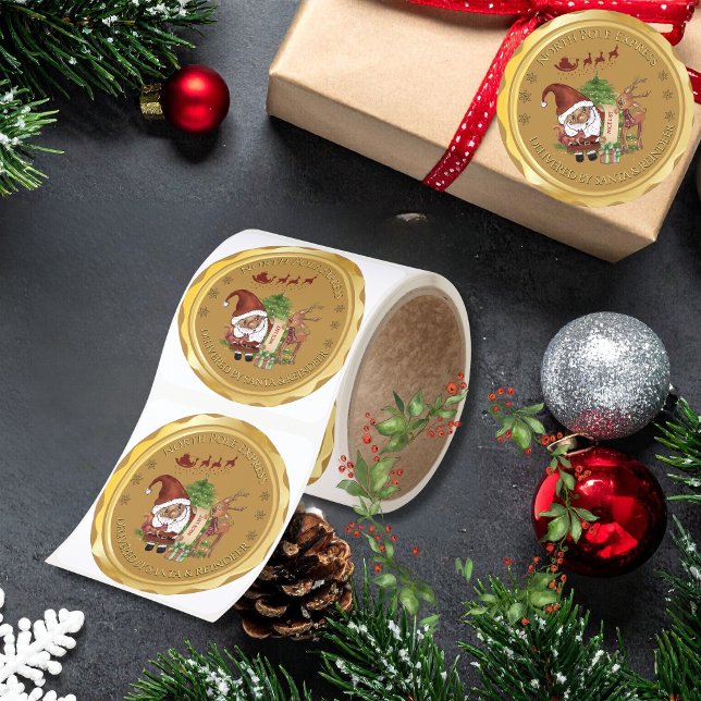 Official North Pole Express Gold Seal Round  (Official North Pole Express Gold Seal Round )