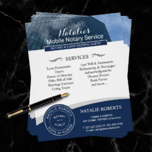 Official Notary Stamp Loan Signing Agent Business Flyer