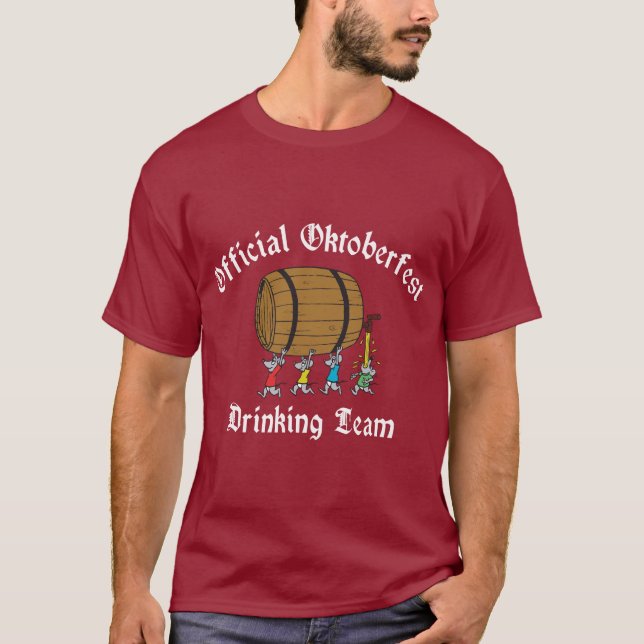 Official Oktoberfest Drinking Team T Shirt (Front)