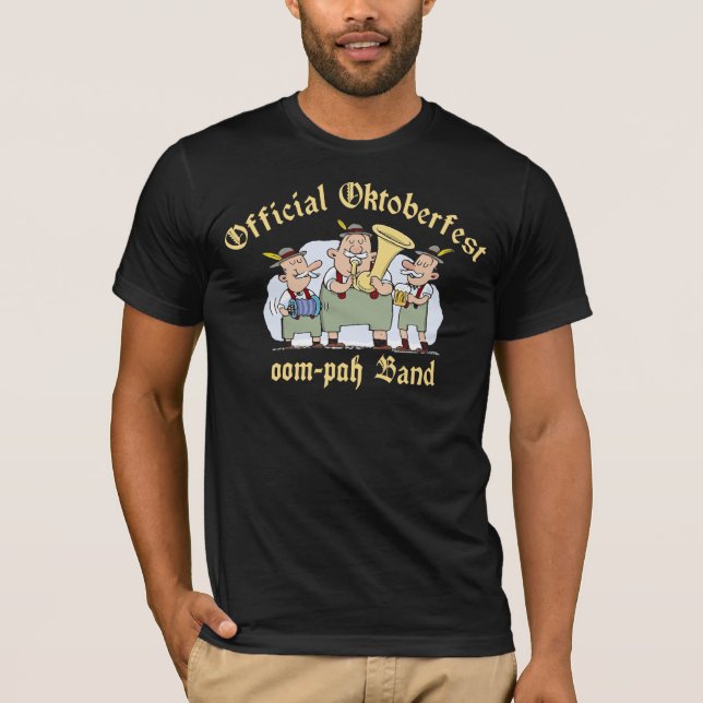 Official Oktoberfest Oom Pah Band Black T-Shirt (Front)