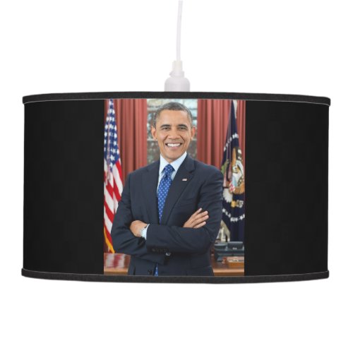 Official Oval Office Portrait President Obama Ceiling Lamp