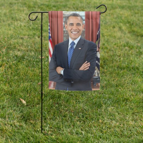 Official Oval Office Portrait President Obama Garden Flag