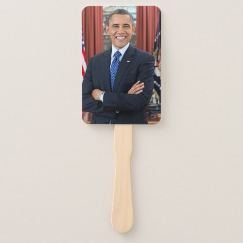 Official Oval Office Portrait President Obama Hand Fan