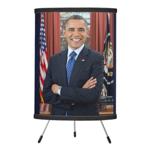 Official Oval Office Portrait President Obama Tripod Lamp