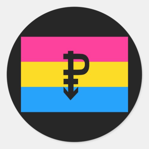 OFFICIAL PANSEXUAL PRIDE FLAG CLASSIC ROUND STICKER