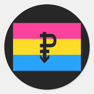 OFFICIAL PANSEXUAL PRIDE FLAG CLASSIC ROUND STICKER