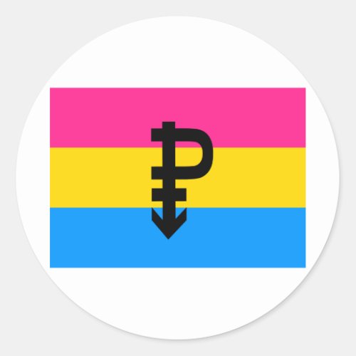 OFFICIAL PANSEXUAL PRIDE FLAG CLASSIC ROUND STICKER