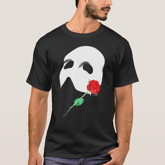 Official 'Phantom Of The Opera' Mask Rose      T-Shirt (Front)