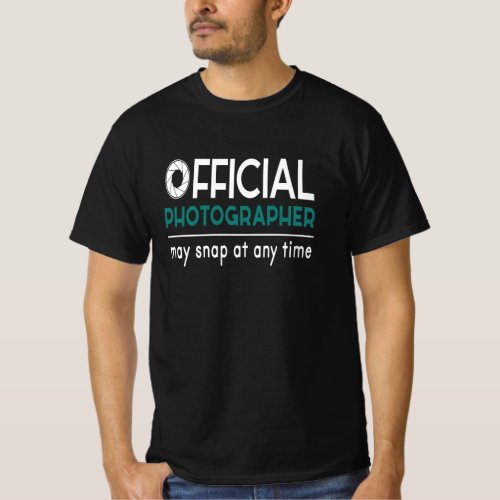 Official Photographer Photography Photo T_Shirt