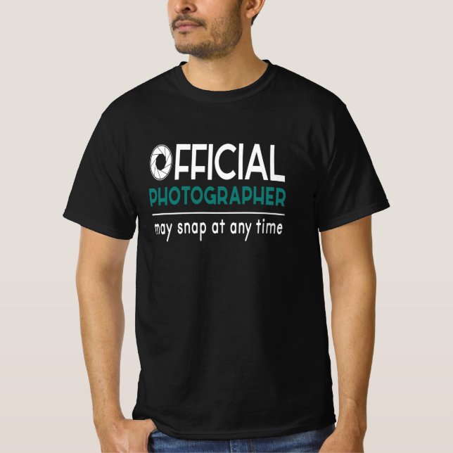 Official Photographer Photography Photo T-Shirt (Front)