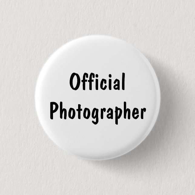 Official Photographer Pinback Button (Front)