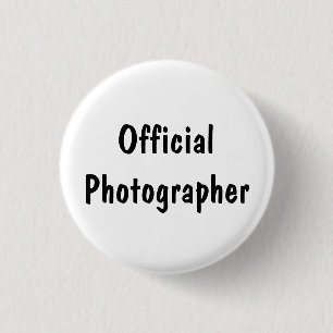 Official Photographer Pinback Button