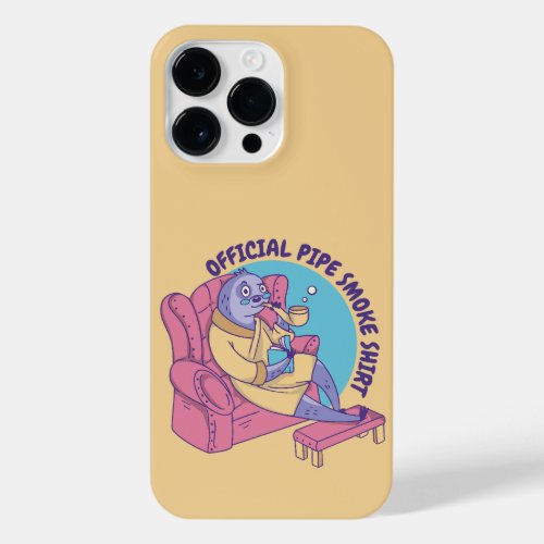 OFFICIAL PIPE SMOKE SHIRT SLOTH ANIMAL READING  iPhone 14 PRO MAX CASE