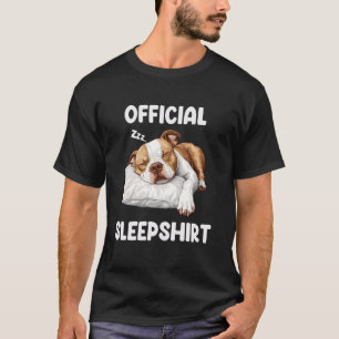 Official Pitbull Sleepshirt Cute Pittie Dog Lover T-Shirt