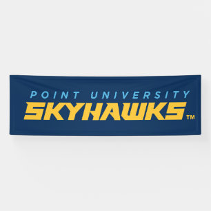 Official Point University Skyhawks Logo Banner