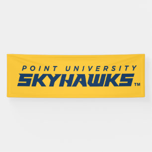 Official Point University Skyhawks Logo Banner