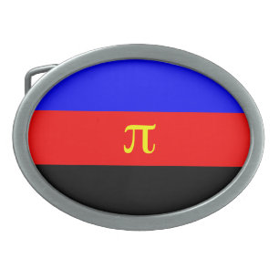 OFFICIAL POLYAMORY PRIDE FLAG -.png Belt Buckle
