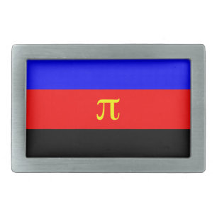 OFFICIAL POLYAMORY PRIDE FLAG -.png Rectangular Belt Buckle