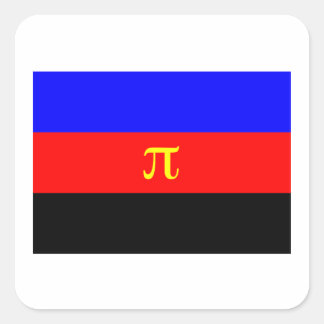 OFFICIAL POLYAMORY PRIDE FLAG -.png Square Sticker