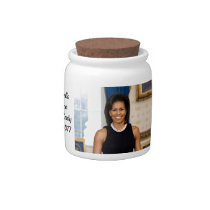Official Portrait of First Lady Michelle Obama Candy Jar