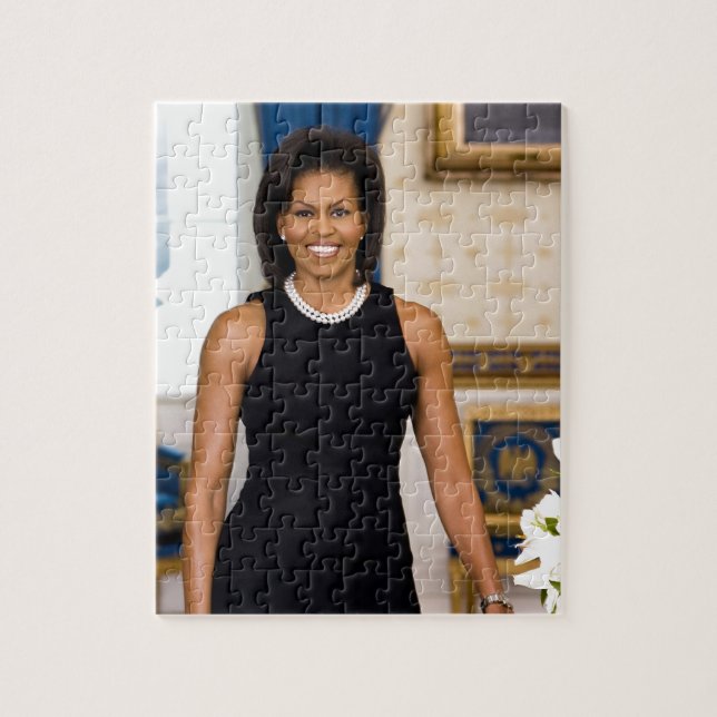 Official Portrait of First Lady Michelle Obama Jigsaw Puzzle (Vertical)