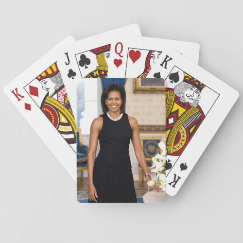 Official Portrait of First Lady Michelle Obama Poker Cards