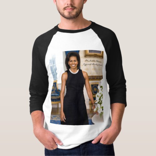 Official Portrait of First Lady Michelle Obama T_Shirt