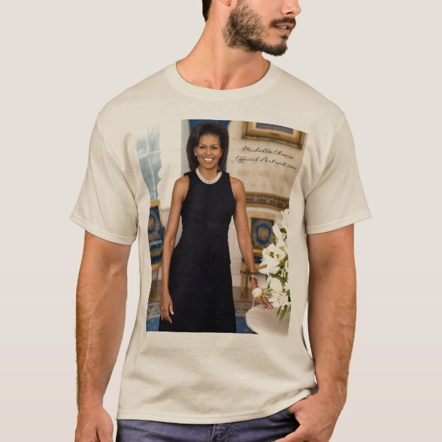 Official Portrait of First Lady Michelle Obama T-Shirt (Front)