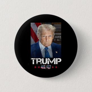 Official Portrait Of Trump 4547 Inauguration Day Button