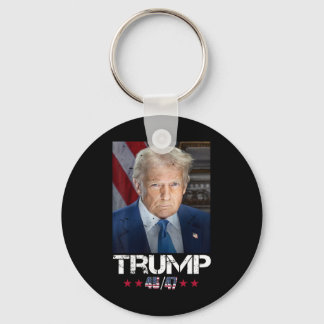 Official Portrait Of Trump 4547 Inauguration Day Keychain
