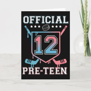 Official Pre-teen 12th Birthday Hockey Drip Boys 1 Card
