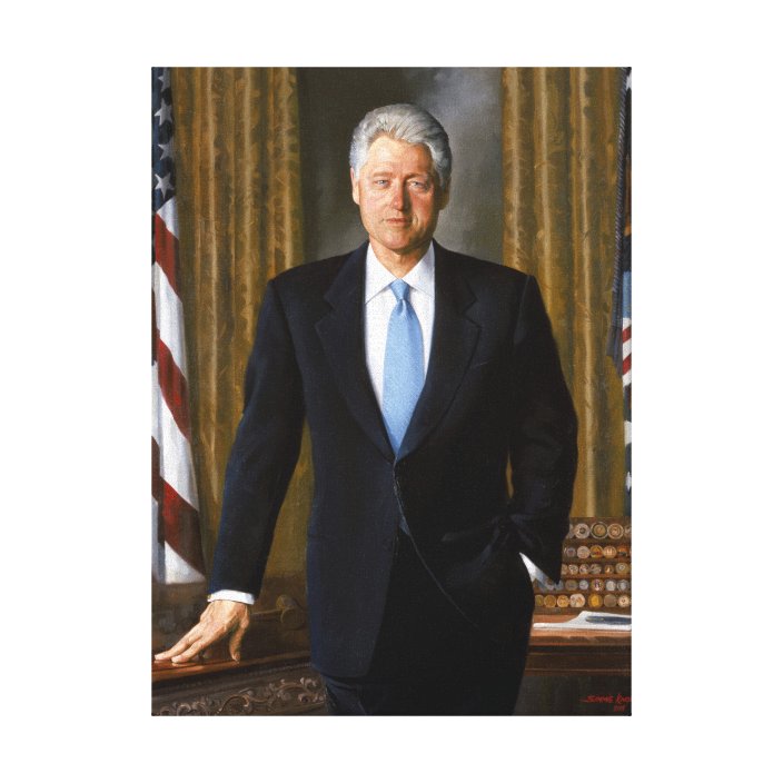 Official Presidential Portrait Bill Clinton Canvas Print | Zazzle.com