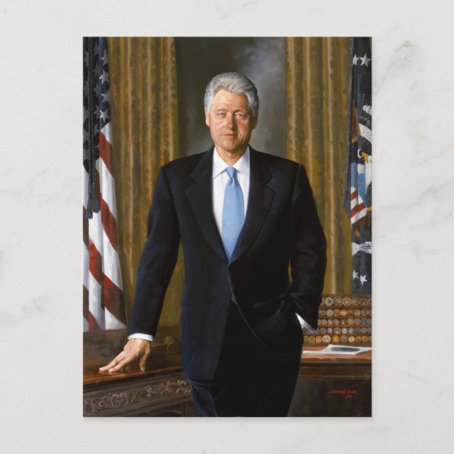 Official Presidential Portrait Bill Clinton Postcard (Front)