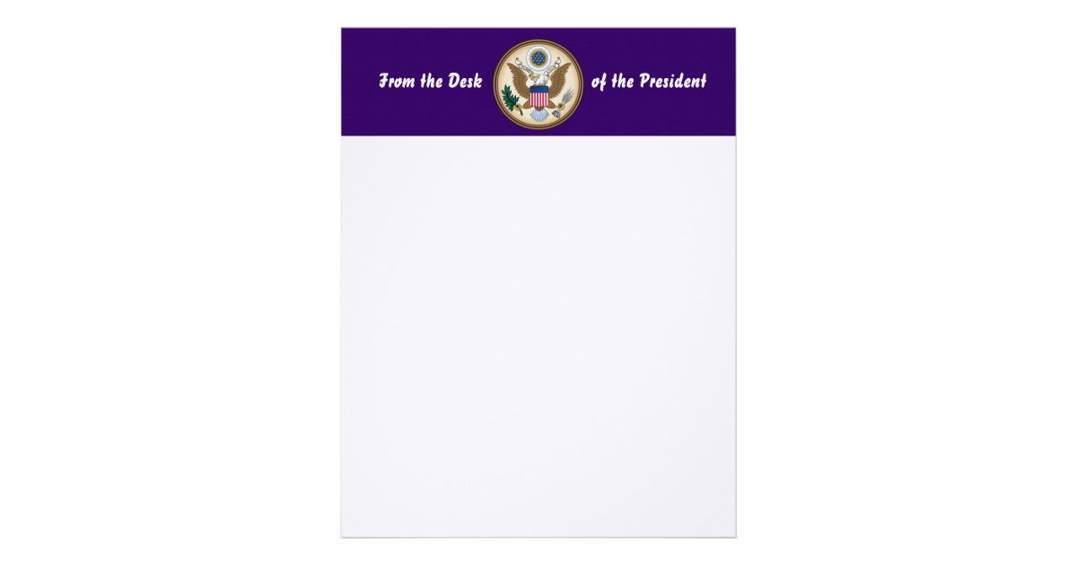 personal letterhead from the desk of