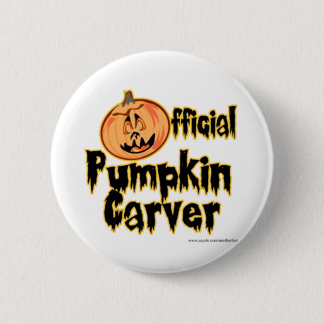 Official Pumpkin Carver Halloween Button (Front)