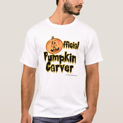 Official Pumpkin Carver Halloween Slogan T_Shirt