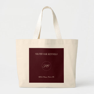 Official Puppy Starter Kit Burgundy & Ivory  Large Tote Bag