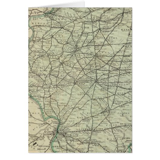 Official railroad map of Illinois Cards (Front)