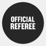 Official Referee Uniform Easy Halloween Party Cost Classic Round Sticker