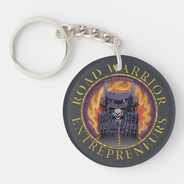 Official Road Warrior Entrepreneurs Logo Keychain (Front)