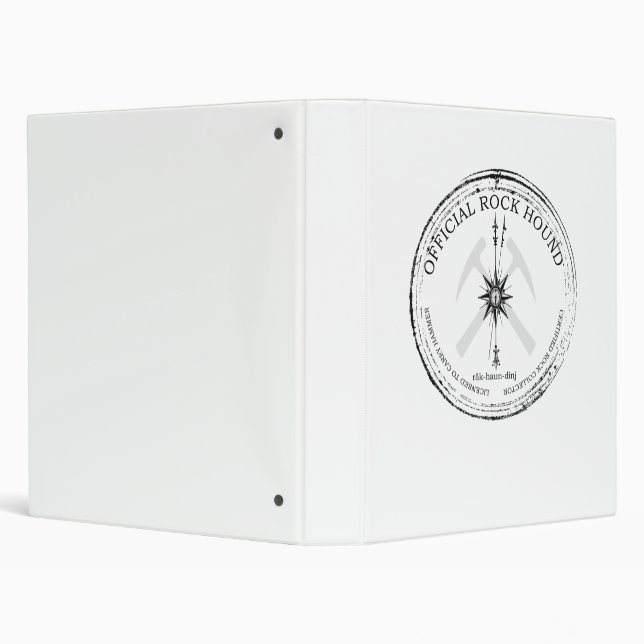 Official Rockhound Binde: Certified Rock Collector 3 Ring Binder (Background)