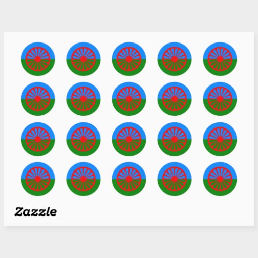 Official Romany gypsy flag Classic Round Sticker Zazzle