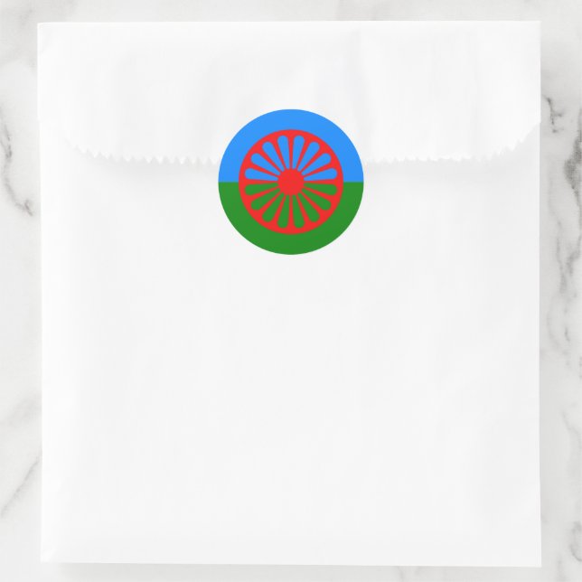 Toppa Patch Con Bandiera Stampata E Bordo Ricamato, 5x8 Cm, Tema Romano/Rom/Sinti, Ideale Per Personalizzare Giacche E Zaini