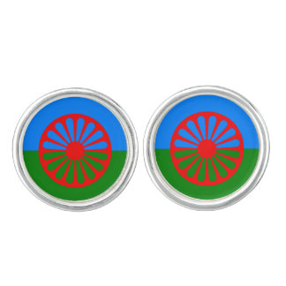 Official Romany gypsy flag Cufflinks