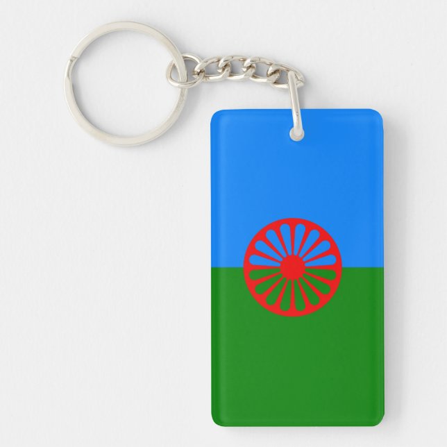 Official Romany gypsy flag Keychain (Front)