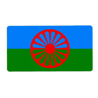 Official Romany gypsy flag Label