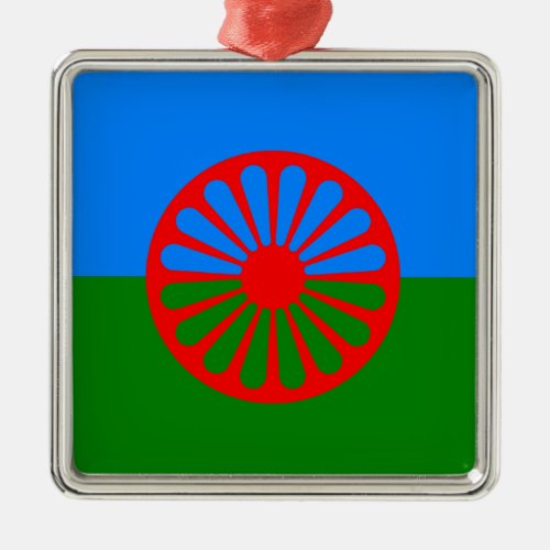 Official Romany gypsy flag Metal Ornament