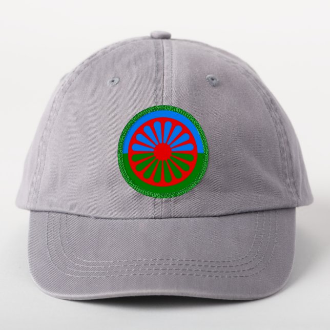 Official Romany gypsy flag Patch (On Headwear)