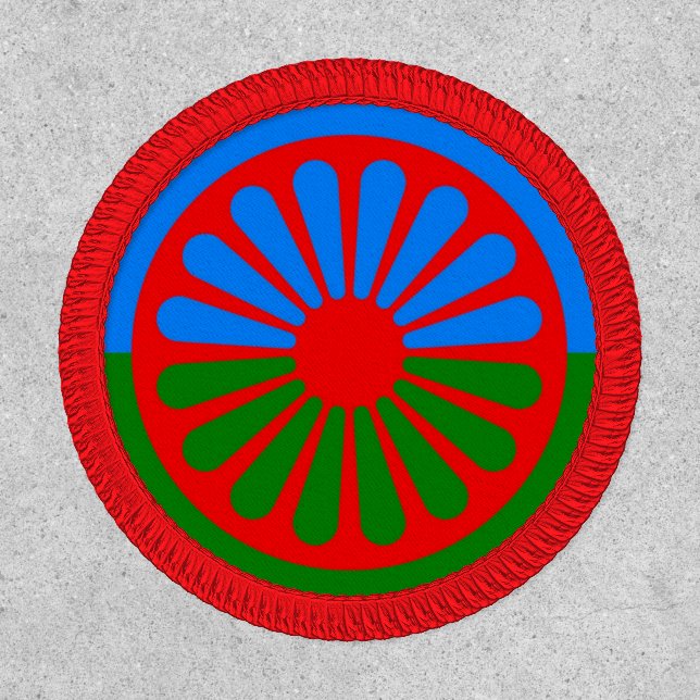Official Romany gypsy flag Patch (Front)